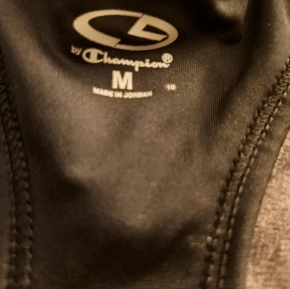 Champion Black and Pink Striped Tank Top C9 - Picture 3 of 3